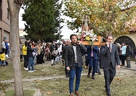Procesión de Santa Bárbara del pasado año en Aldeatejada.