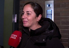 Anabel Pantoja, ante el micrófono de Europa Press.
