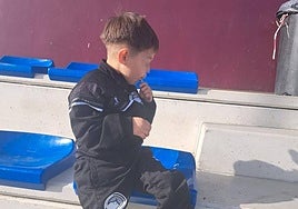 Cristiano Ronaldo, sentado en el anexo al Reina Sofía, después de un entrenamiento.