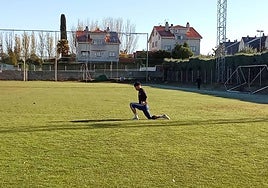 Jon Villanueva, entrenando en solitario.