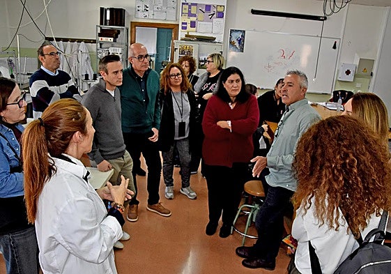 Imagen de la visita que profesores valencianos han realizado al centro integrado de FP de Béjar