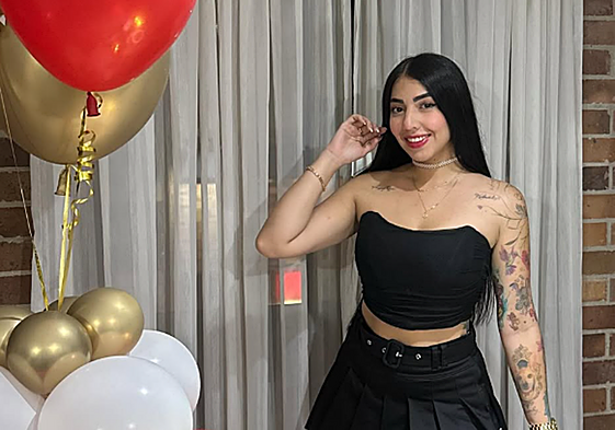 Sofía Quiroz celebrando su último cumpleaños.