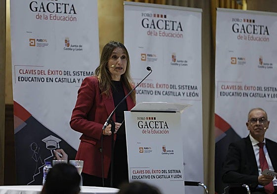 La consejera Rocío Lucas, durante su intervención en el Foro GACETA.