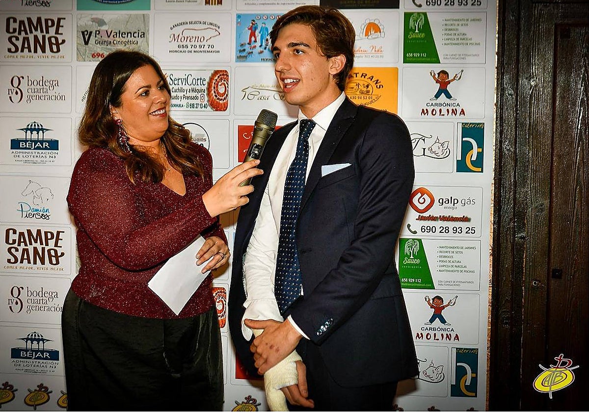 Julio Norte, recogiendo el premio el pasado sábado en Béjar.