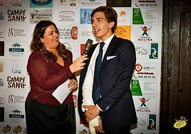 Julio Norte, recogiendo el premio el pasado sábado en Béjar.