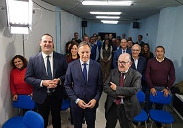 David Mingo, Carlos García Carbayo y José Manuel Jiménez, en la reunión del PP.