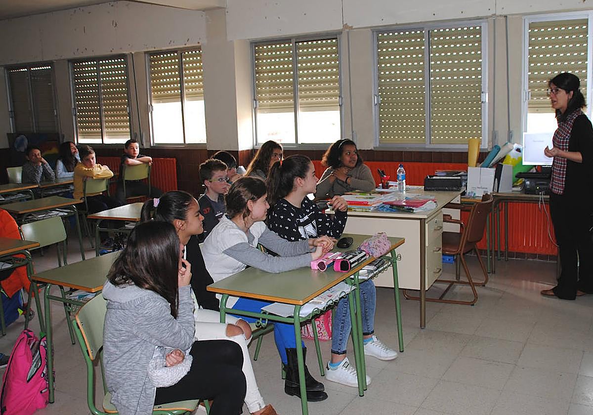 Escolares, en un aula.
