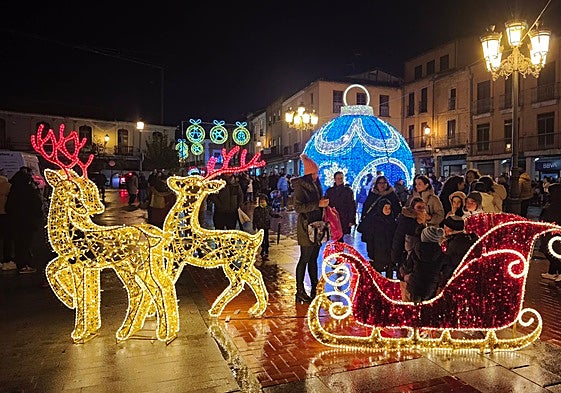Luces de Navidad en las plazas de Peñaranda