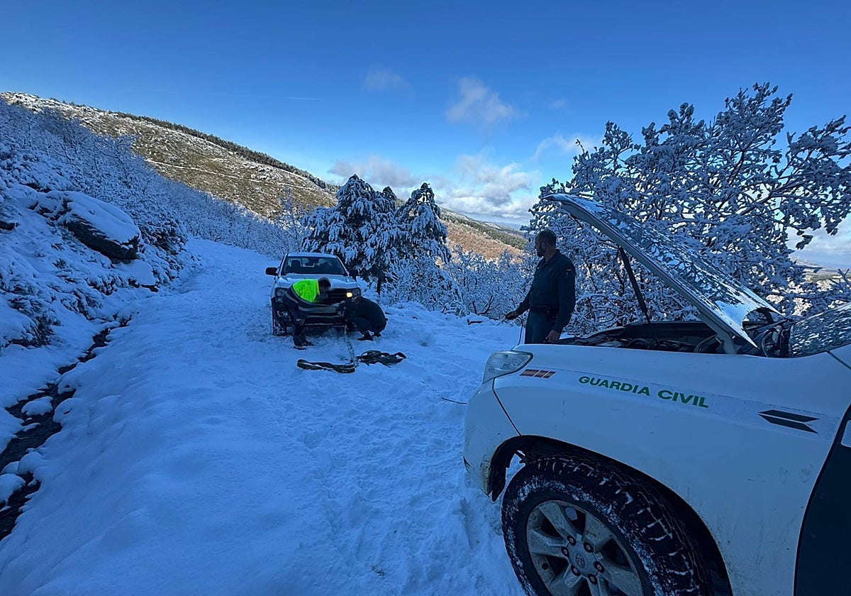 Un momento del auxilio.