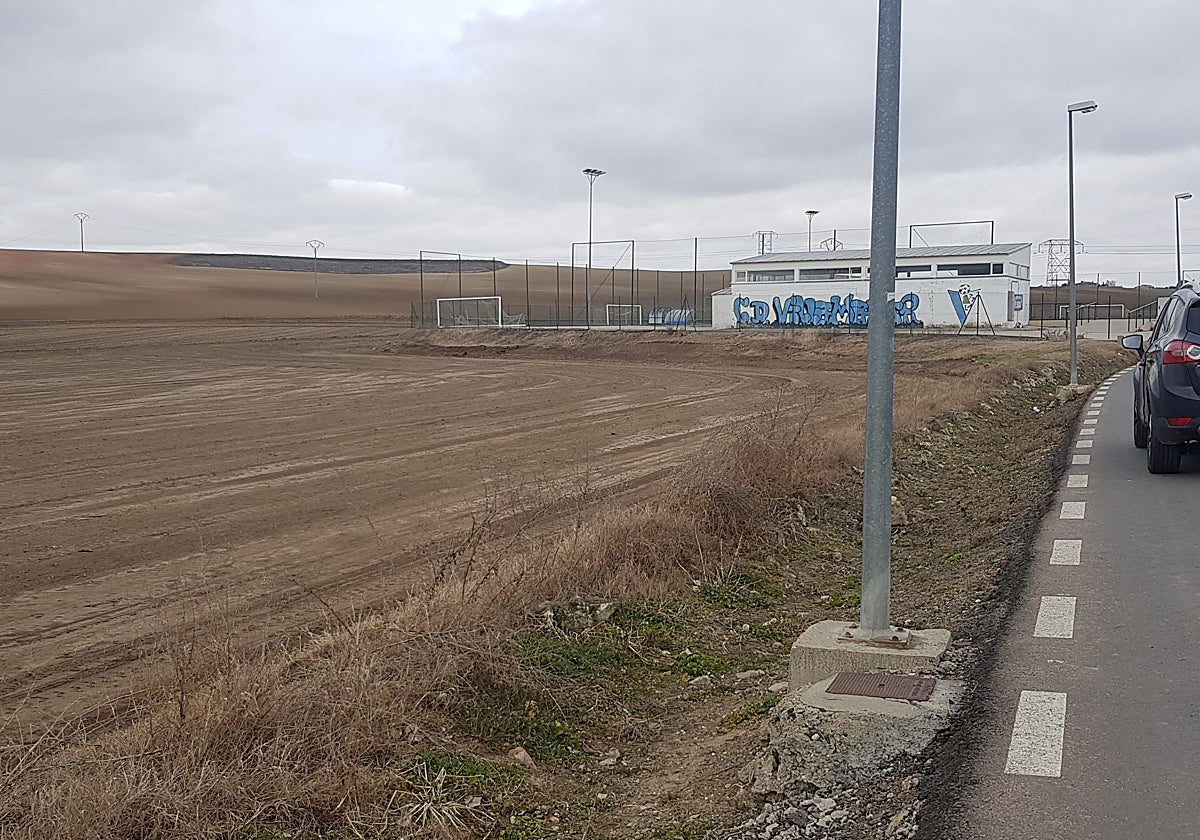 La parcela en la que se ampliarán las zonas deportivas de Villamayor de Armuña.