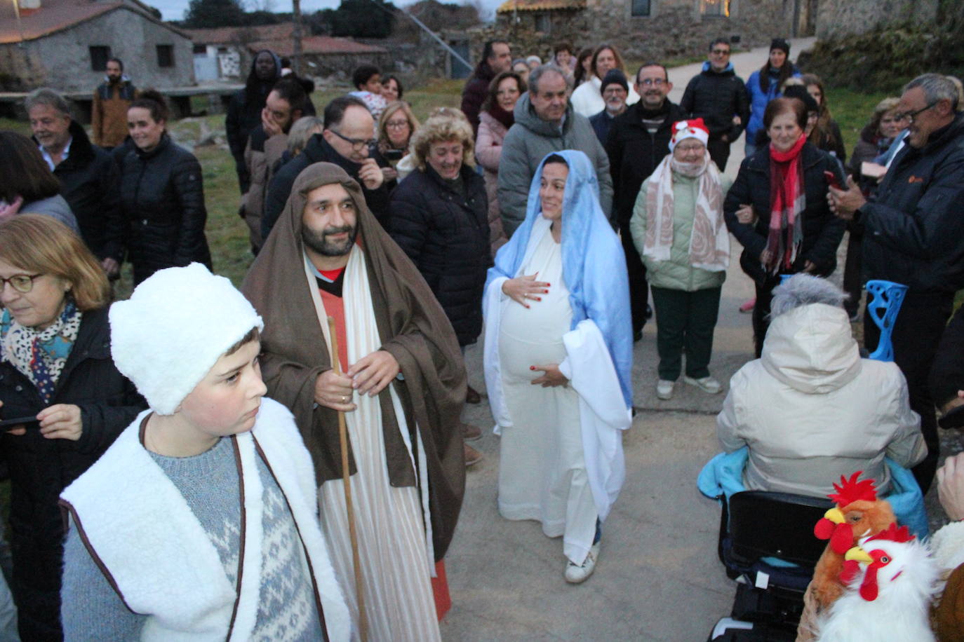 Gallegos de Solmirón celebra un original belén viviente