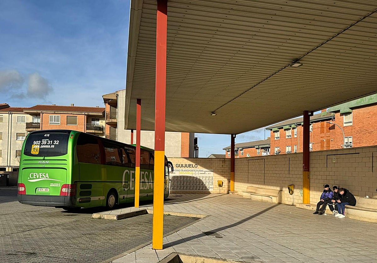 Imagen de la estación de autobuses de Guijuelo, que será rehabilitada con fondos de la Junta de Castilla y León.