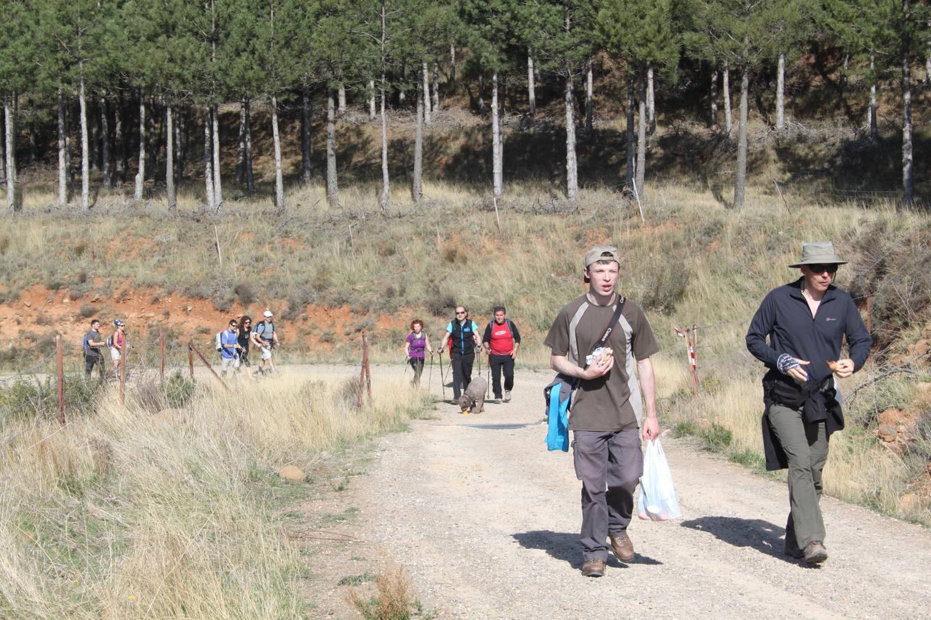 Arnedanos y visitantes participan en la marcha a Isasa