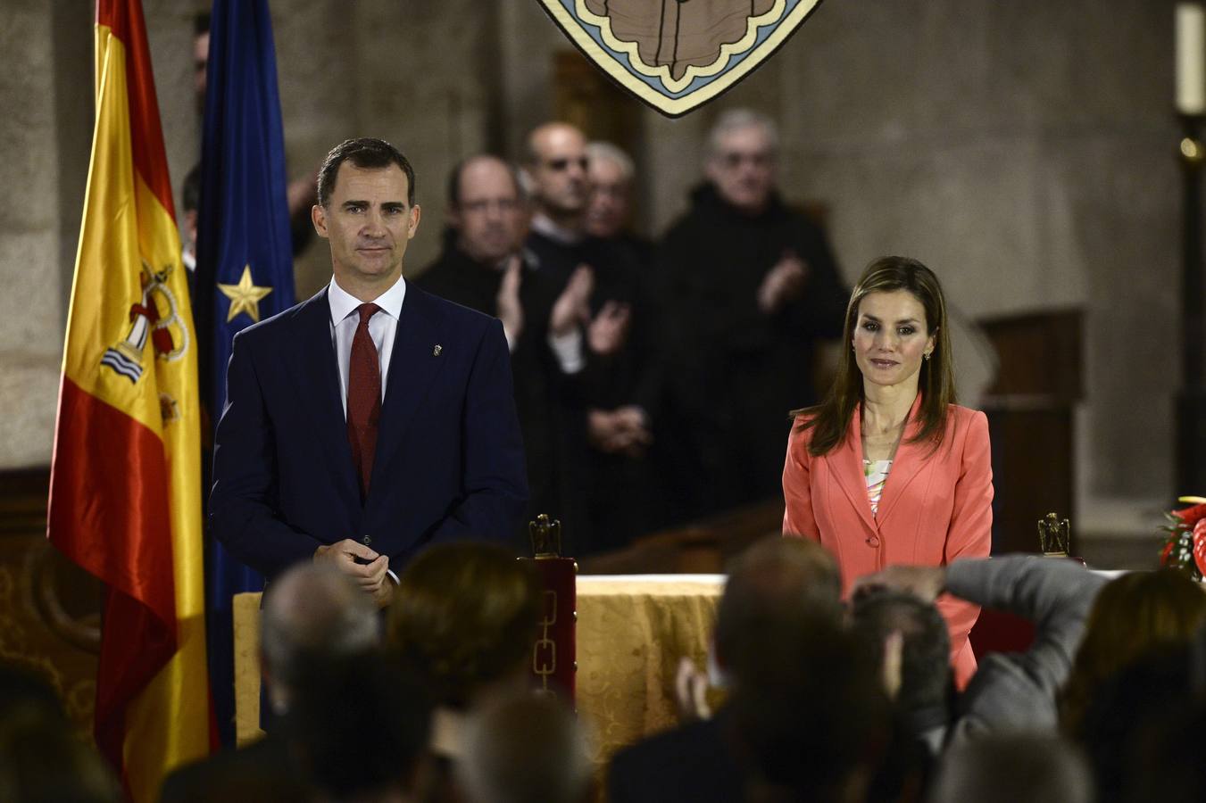 Los Príncipes de Asturias entregan el Premio Príncipe de Viana al historiador Tarsicio de Azcona