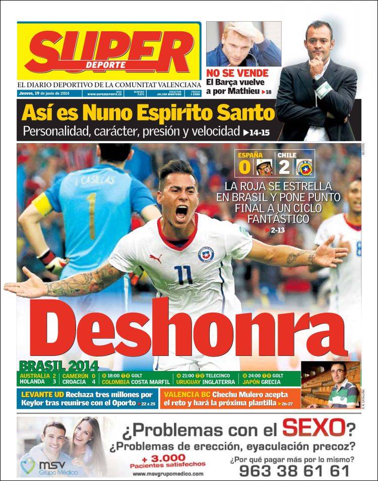 La Prensa española analiza el batacazo de la selección