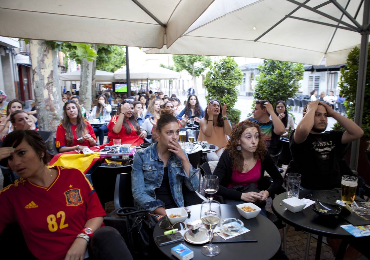 Logroño se entristece con la Roja