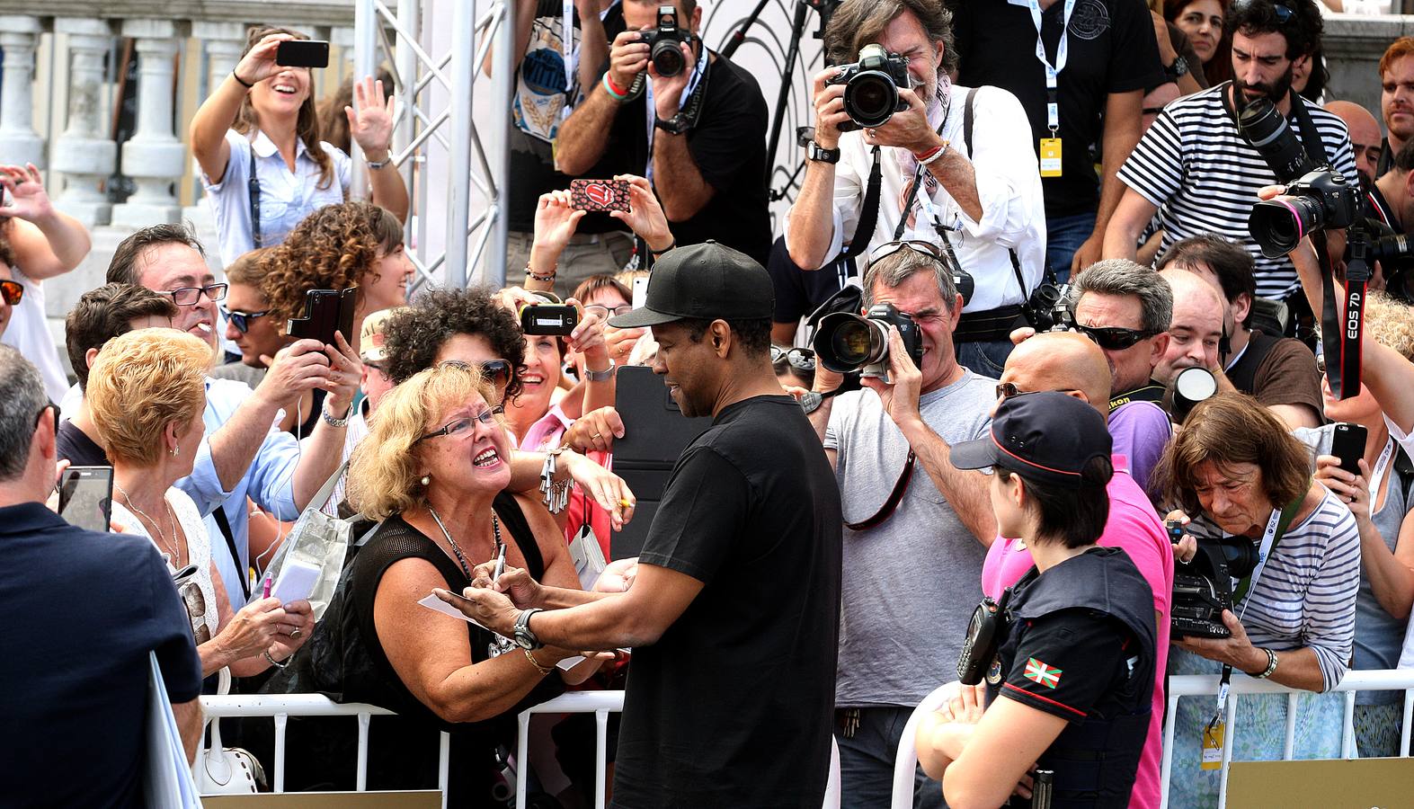 Denzel Washington derrocha simpatía en Donostia