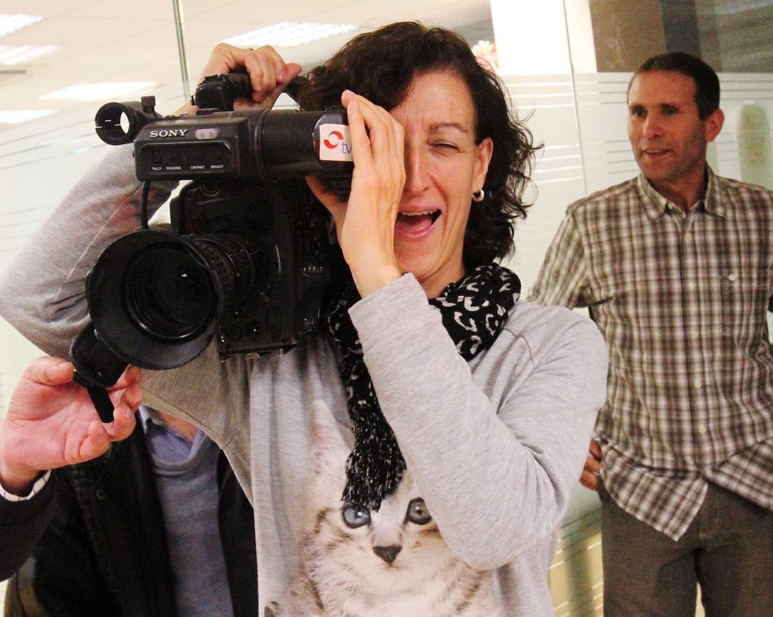 Los alumnos del Centro Ocupacional de Fundación Cáritas-Chavicar de Santo Domingo y Logroño visitan la multimedia de Diario LA RIOJA