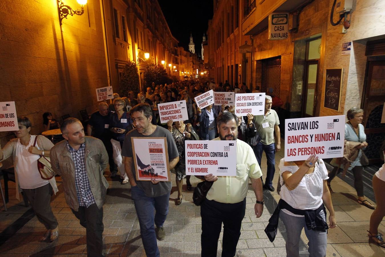 Manifestación contra la Pobreza en Logroño