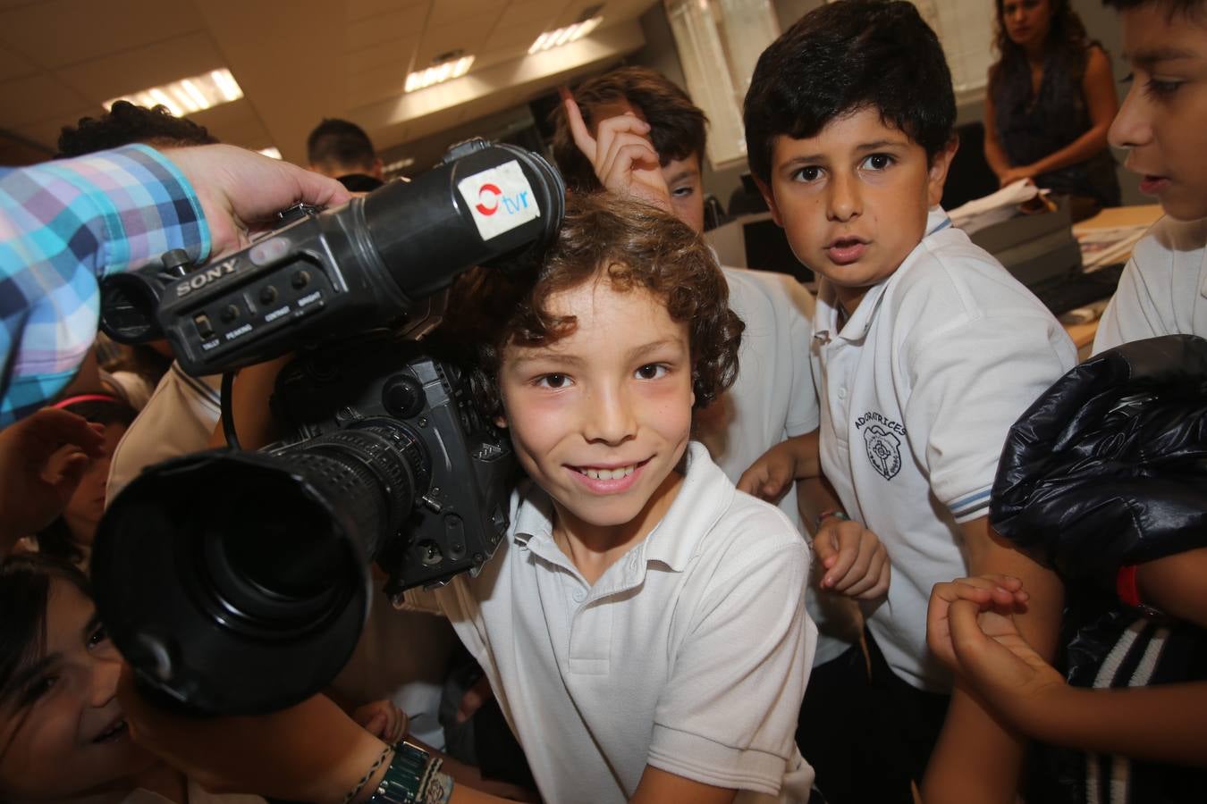 Los alumnos de 5º A del Colegio Adoratrices de Logroño visita la multimedia de Diario LA RIOJA