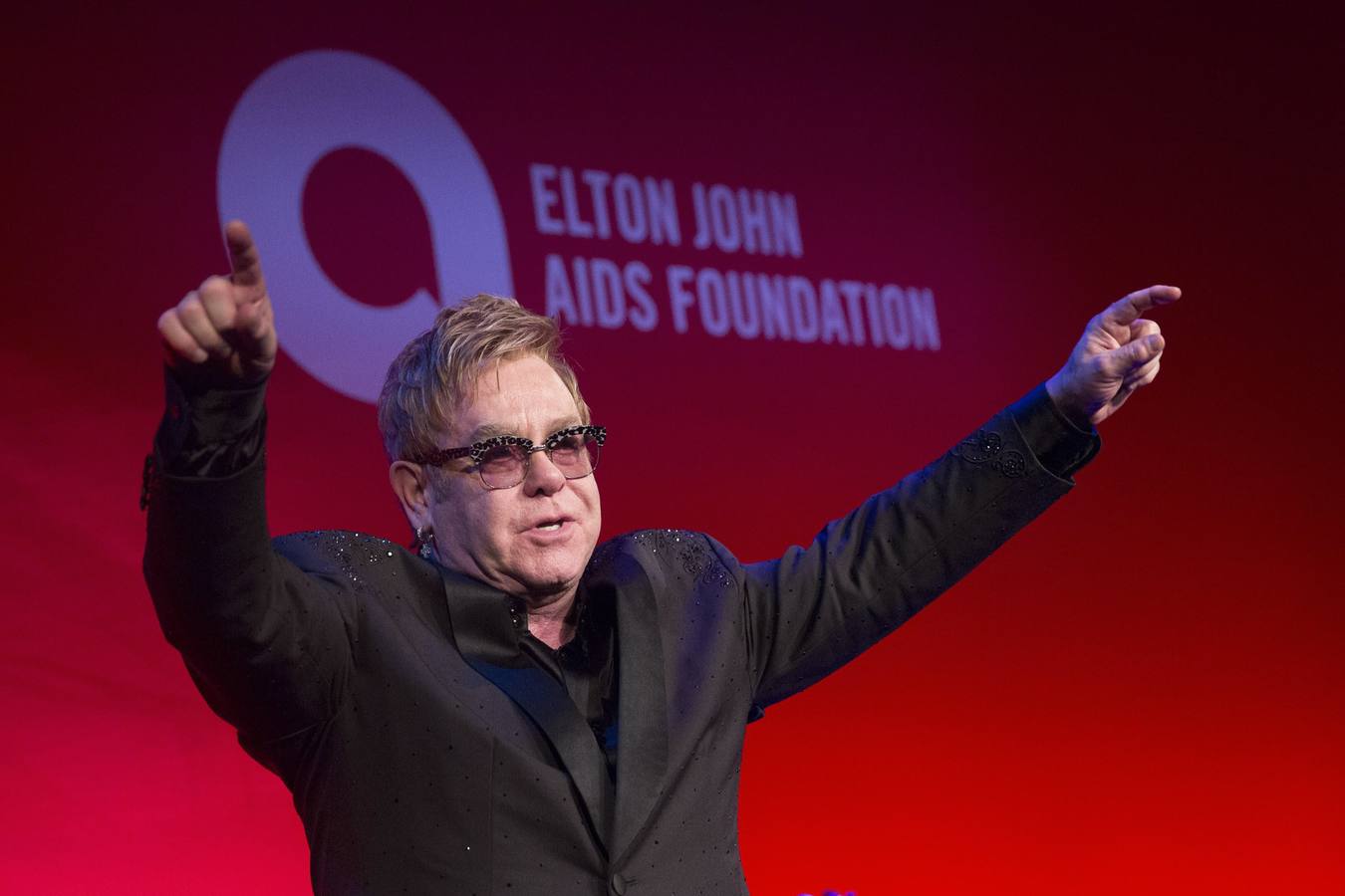 El cantante Elton John, en un momento de la gala.