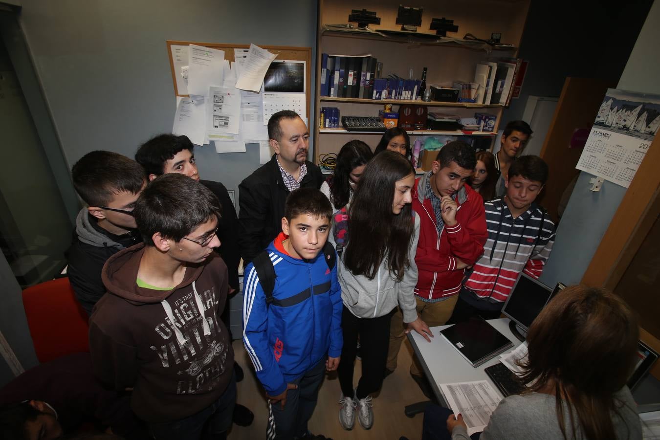 Alumnos del IES Tomás y Valiente de Fuenmayor visitan la Multimedia La Rioja