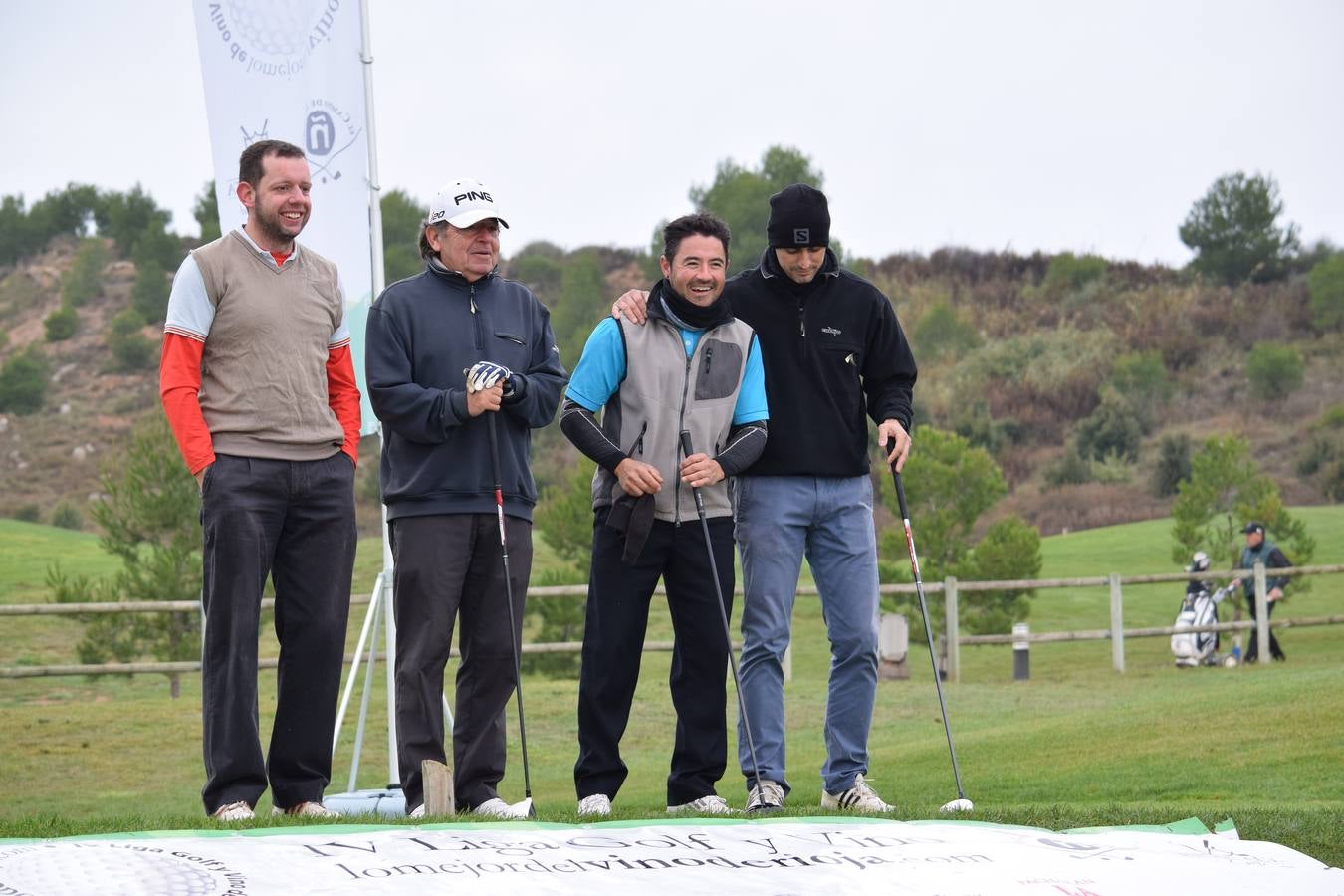 Jugadores en la final de la Liga de Golf y Vino