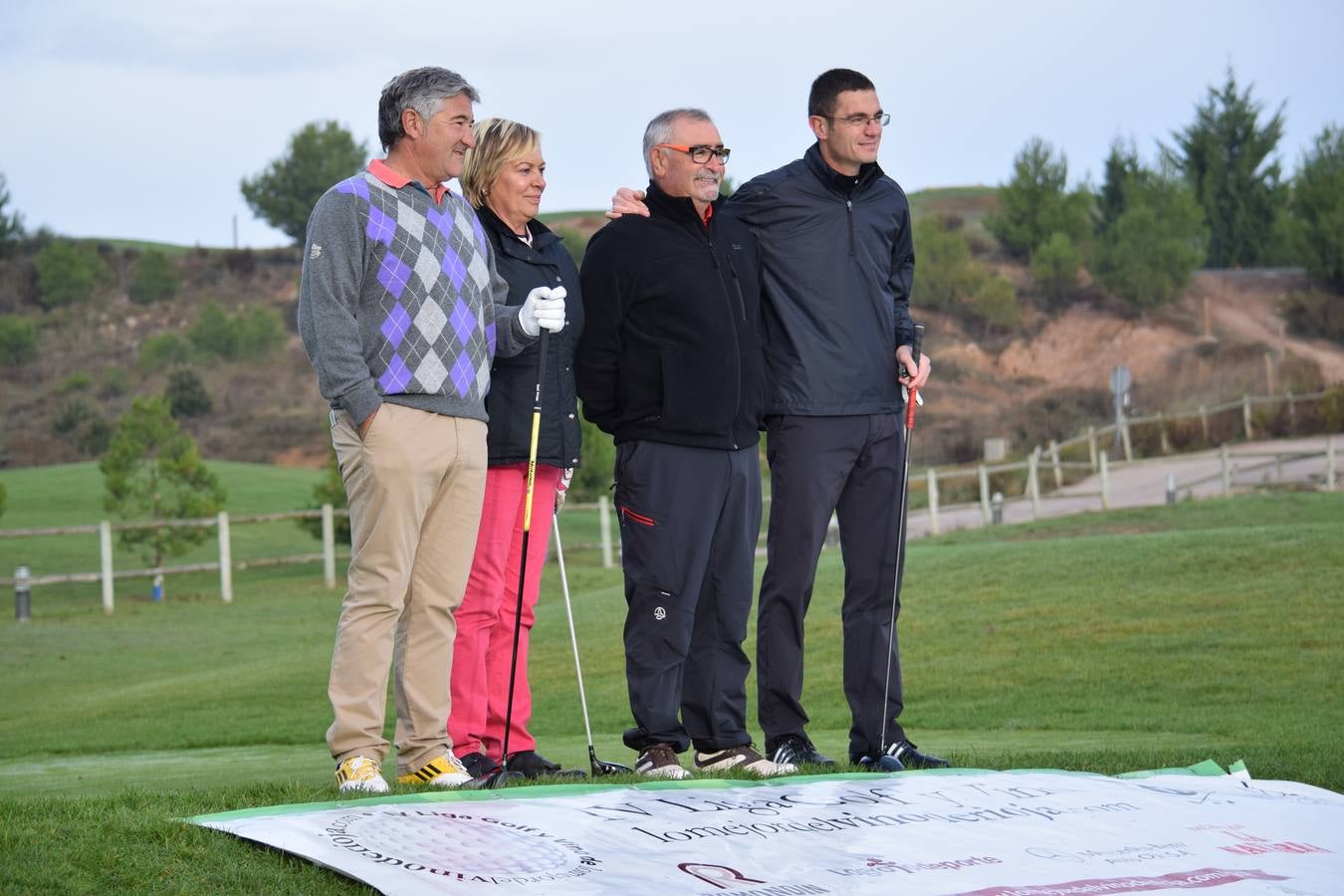 Jugadores en la final de la Liga de Golf y Vino