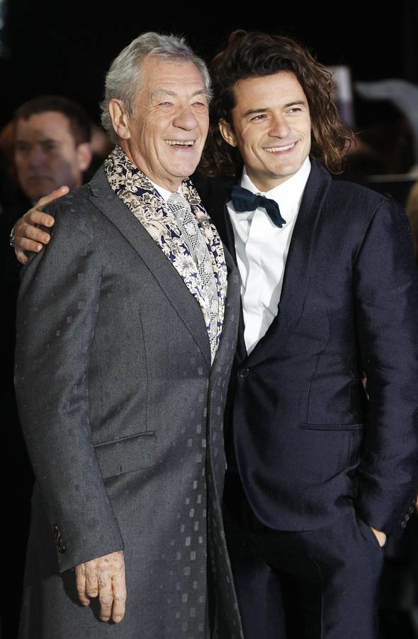 Ian McKellen y Orlando Bloom. 