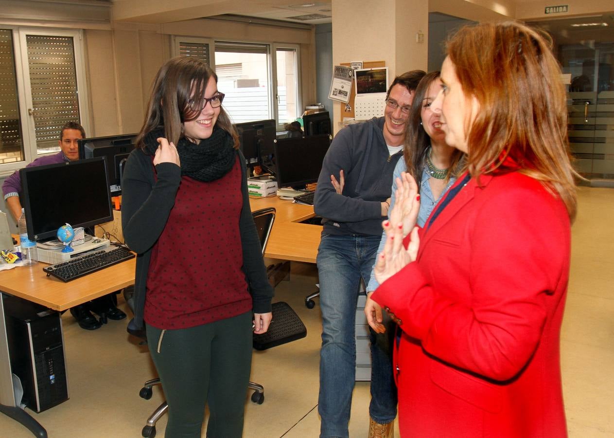 Alumnos de 1º y 2º,de la ESO, grupo A, del IES Virgen de Vico de Arnedo visitan la multimedia de Diario LA RIOJA