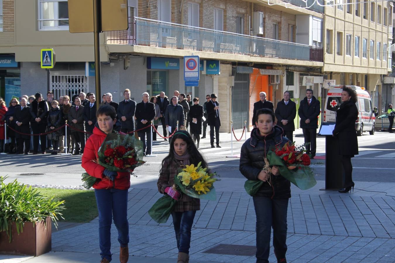 Homenaje a la bandera en Arnedo