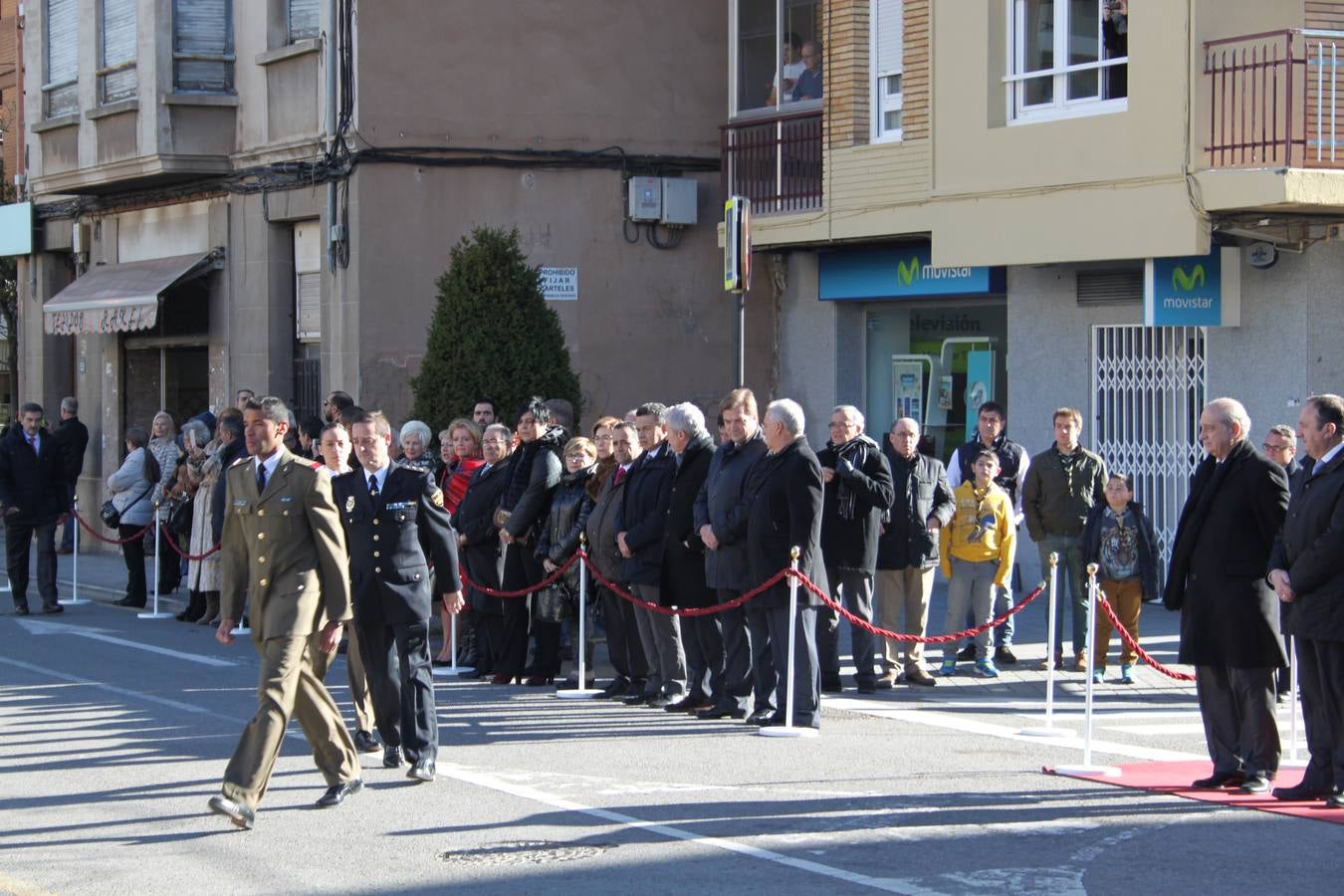 Homenaje a la bandera en Arnedo