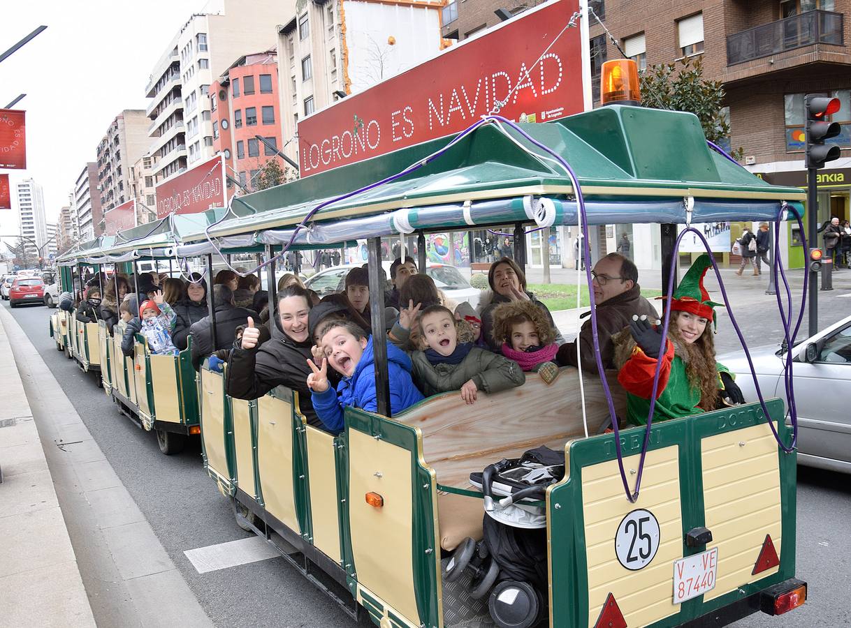 A todo tren por las calles de Logroño en Navidad