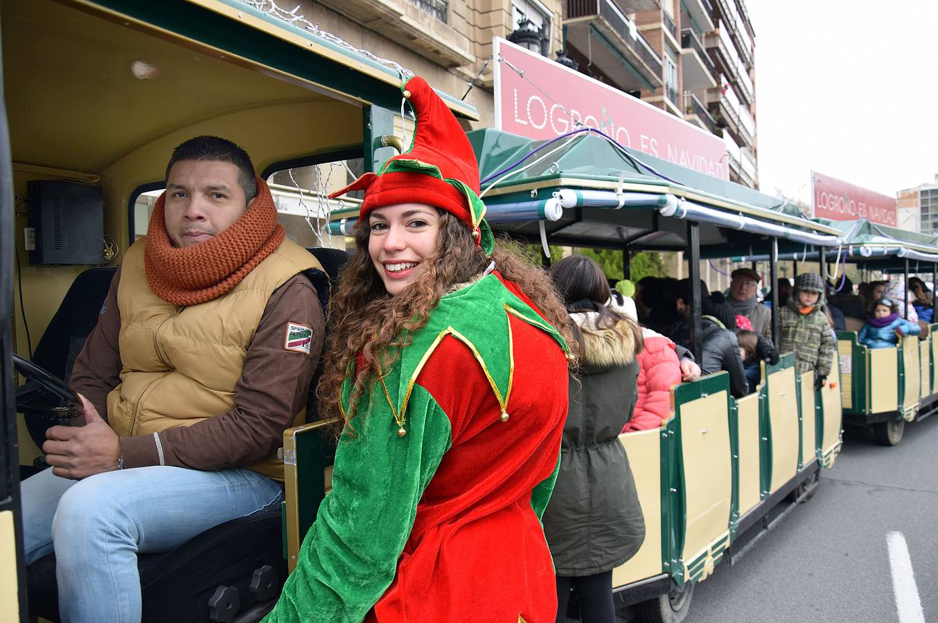 A todo tren por las calles de Logroño en Navidad