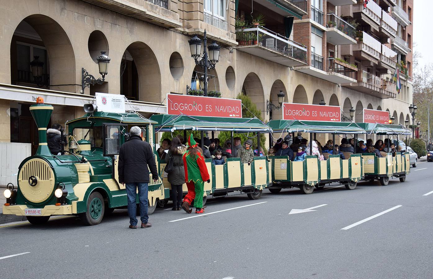 A todo tren por las calles de Logroño en Navidad