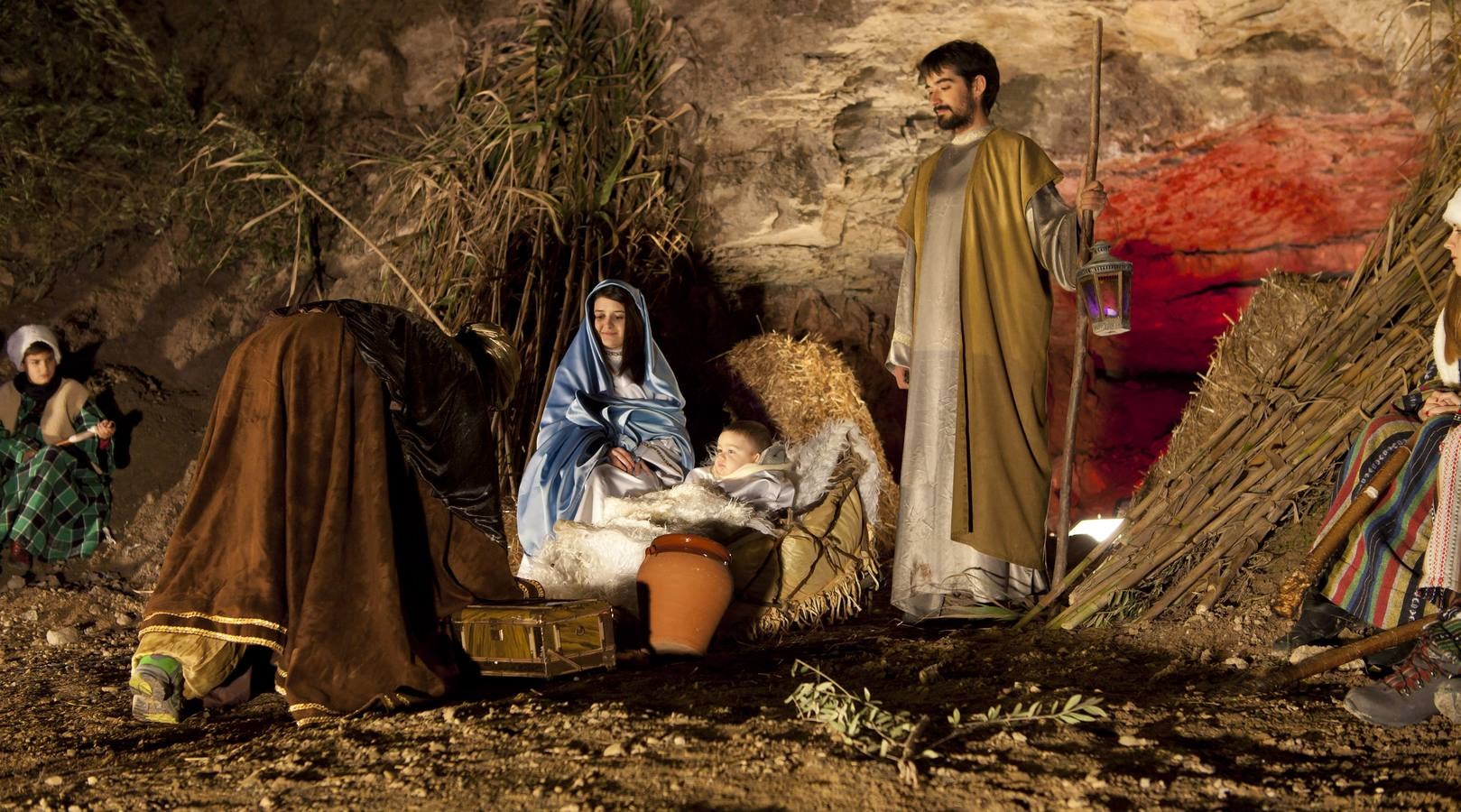 Representación del Belén viviente de Alcanadre