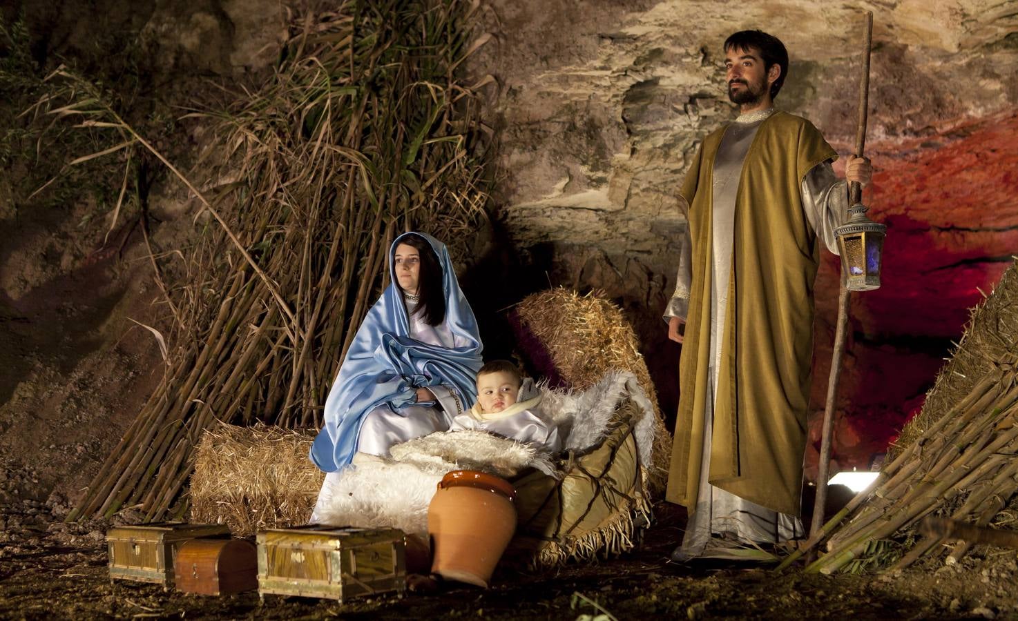 Representación del Belén viviente de Alcanadre