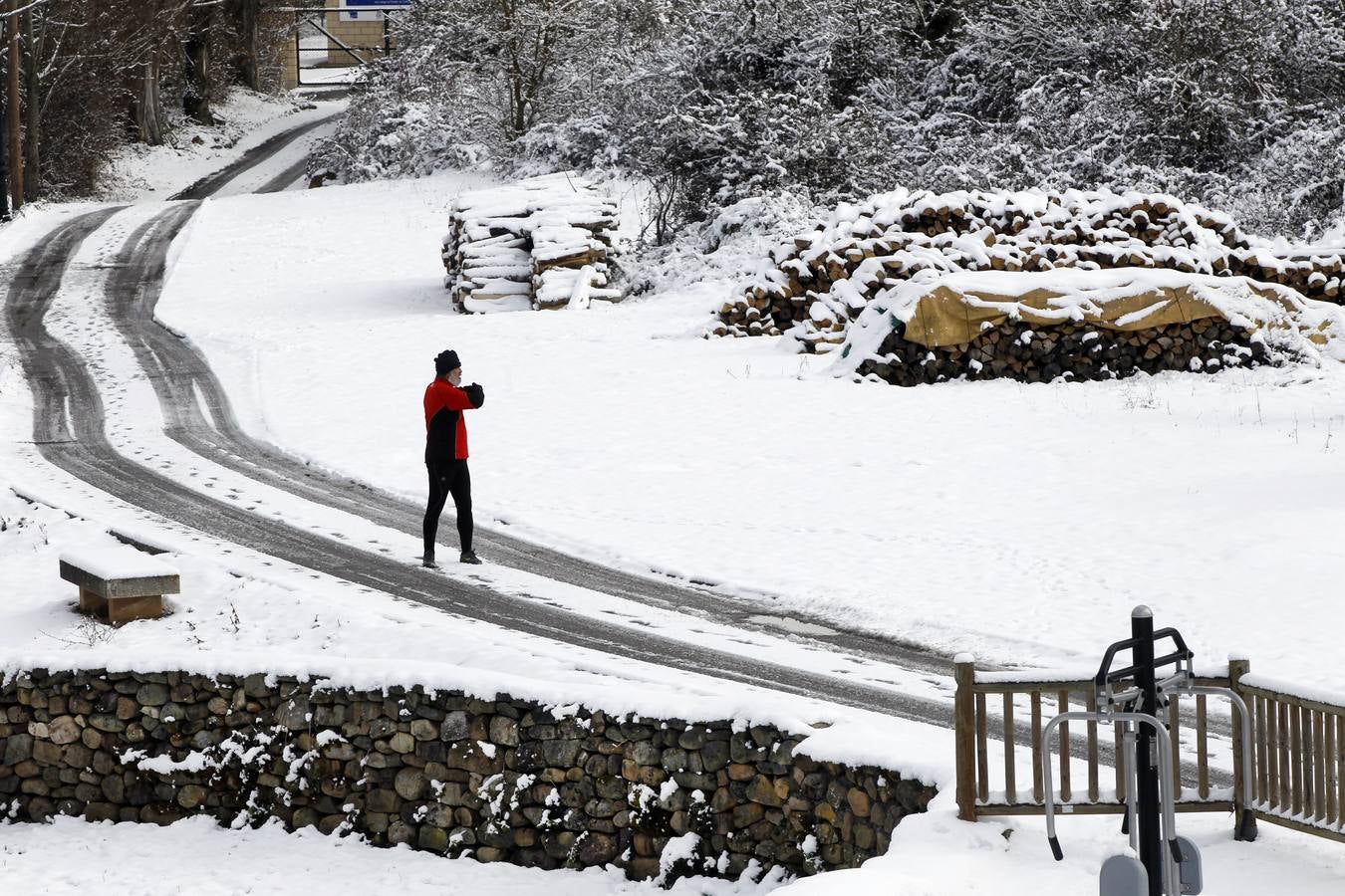 Nieve en la sierra riojana