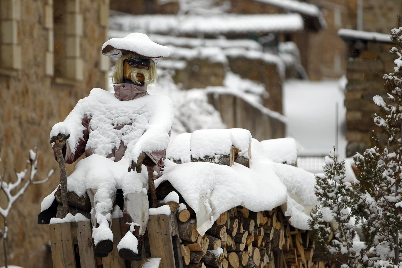 Nieve en la sierra riojana