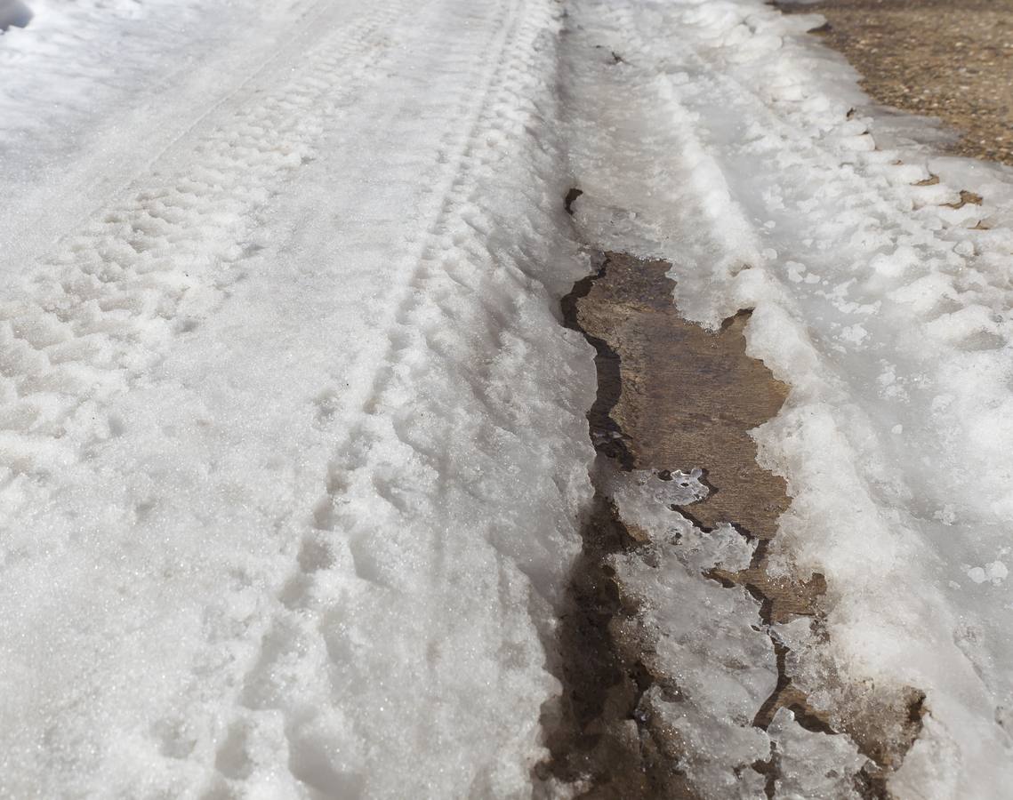 Las calles se hielan en Muro en Cameros