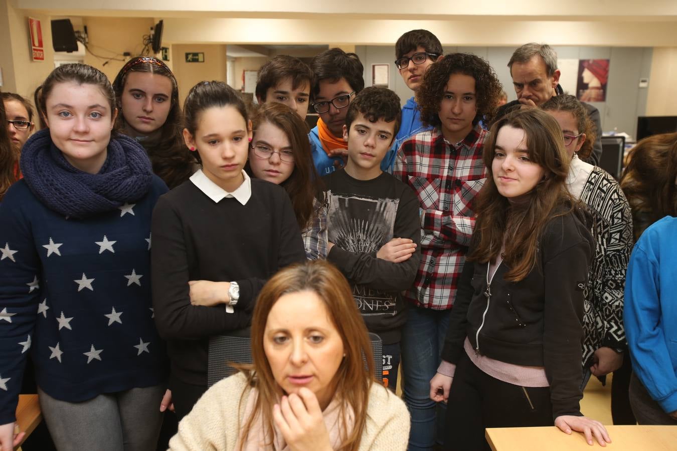 Visita de alumnos del Escultor Daniel