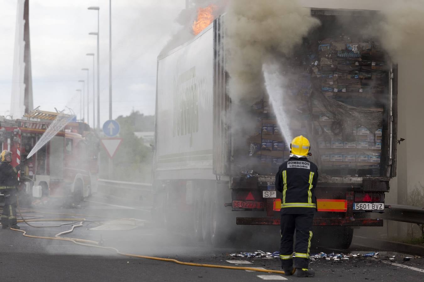 Aparatoso incendio