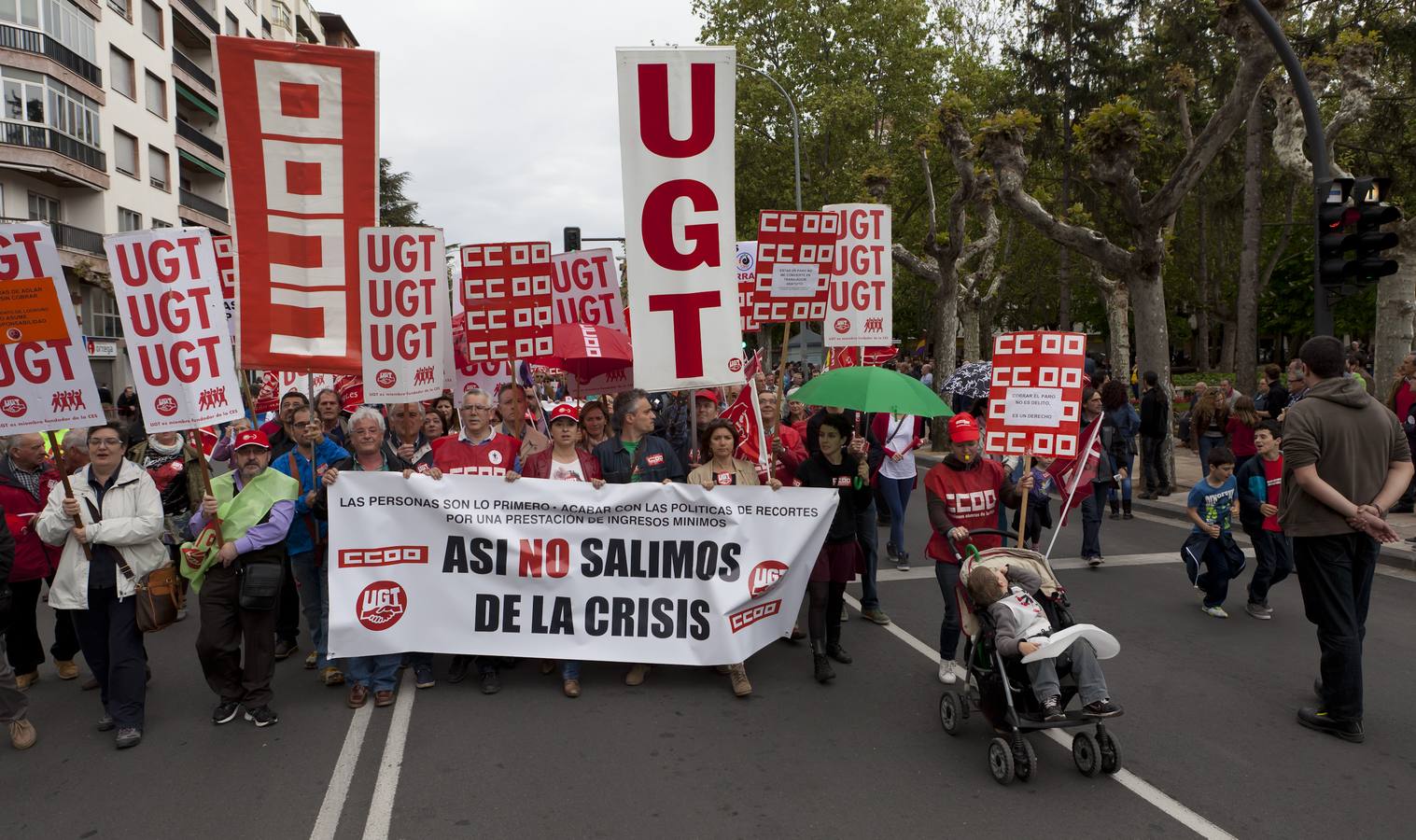 Manifestación del Primero de Mayo en Logroño