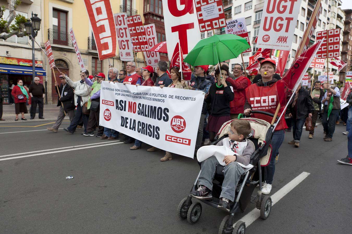 Manifestación del Primero de Mayo en Logroño