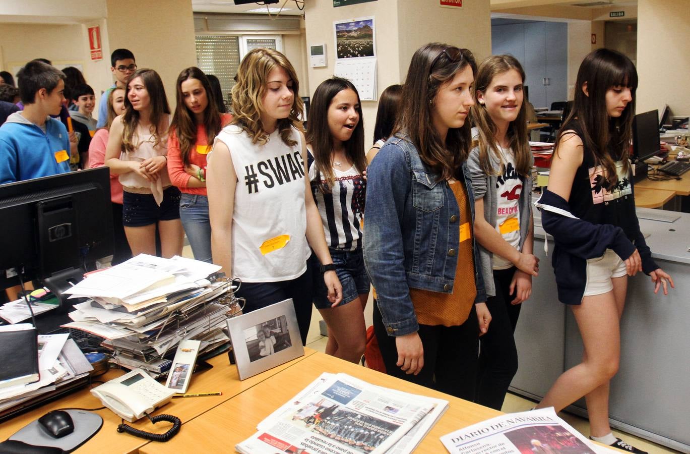 Los alumnos 2º de la ESO del Centro Marianistas de Vitoria y Logroño visitan la multimedia de Diario LA RIOJA