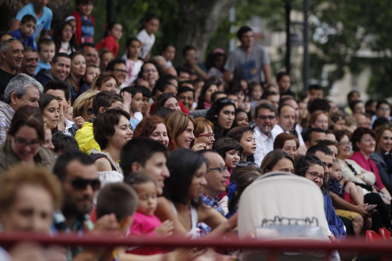 Representación del asedio en la tarde del martes