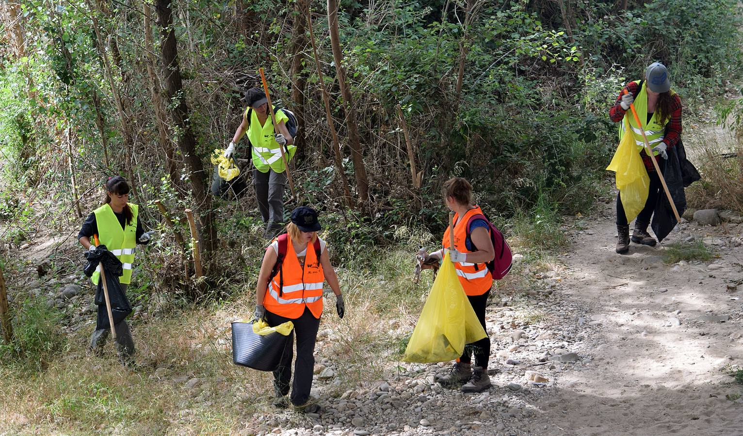 Voluntarios limpian el Ebro