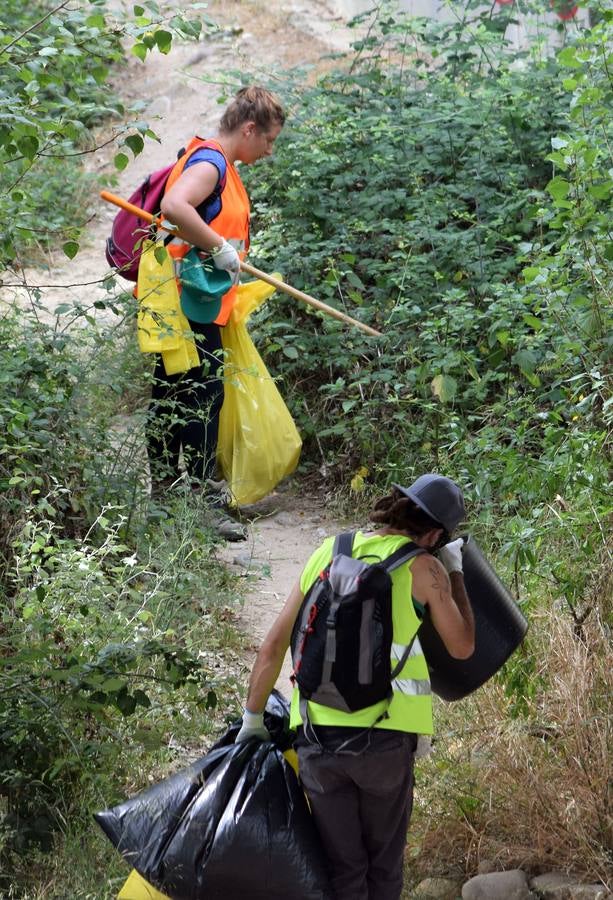 Voluntarios limpian el Ebro