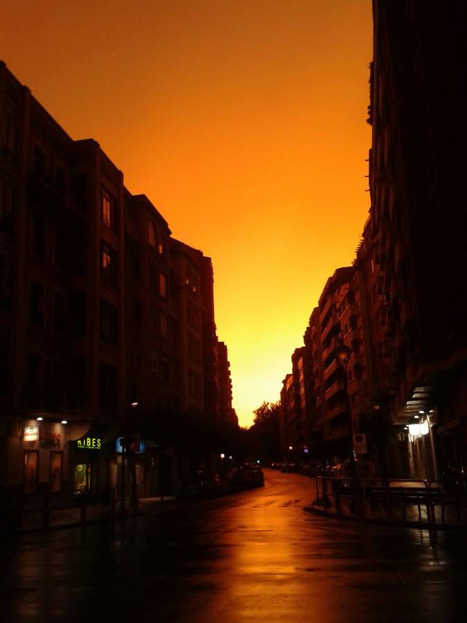 Calle Duquesa de la Victoria, de Logroño, sobre las 21.30