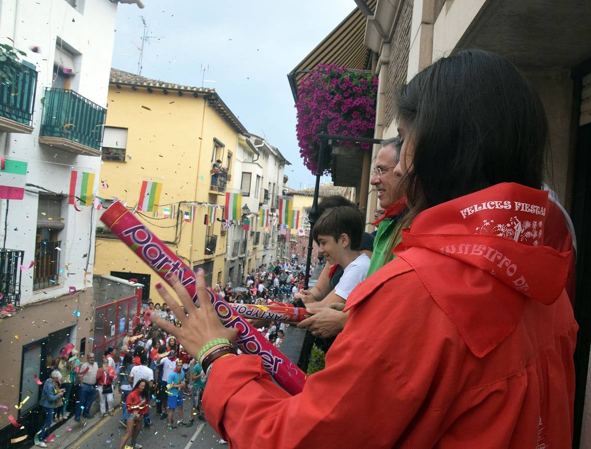 El cohete da inicio a las fiestas de Murillo